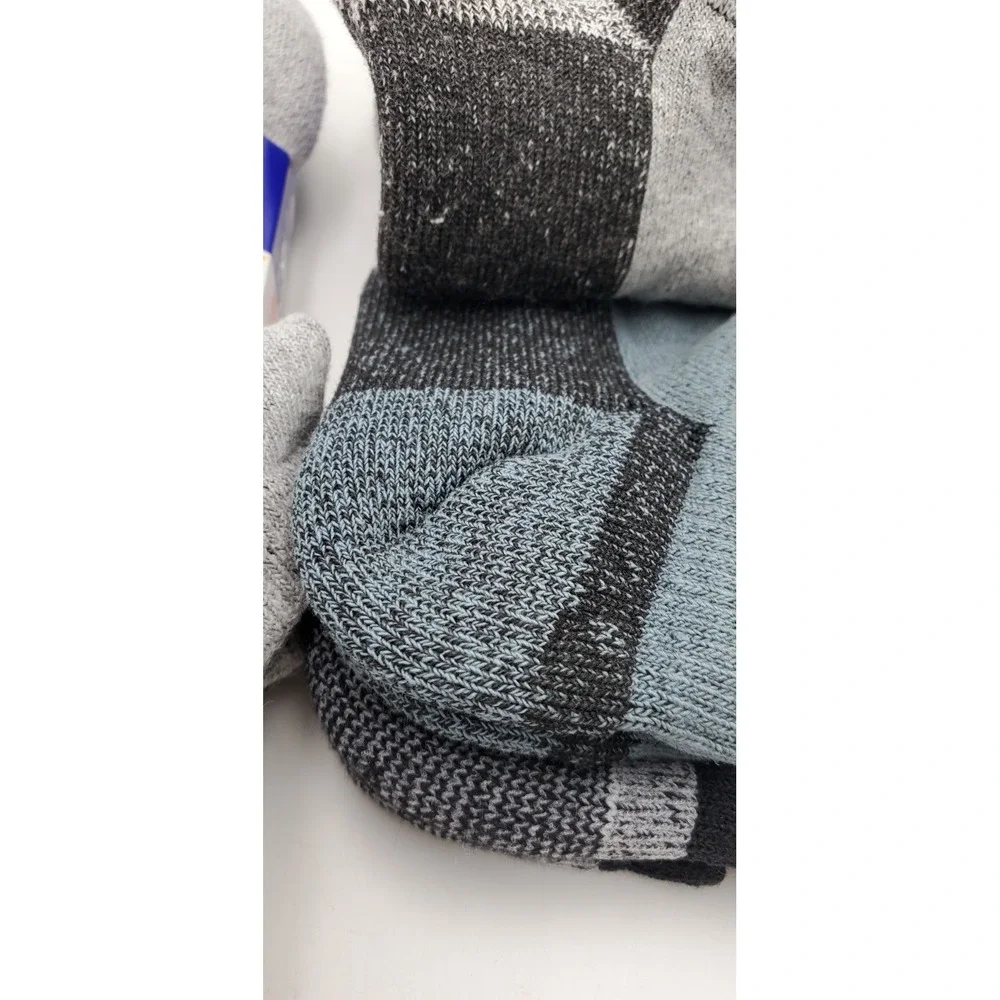 Gildan Ultra Cotton No‑Show Socks 3 Pks 9 Pairs Mens Size 6‑12 Gray  Black Blue